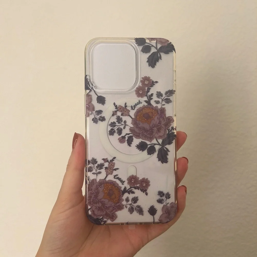 Coach Moody Floral iPhone 15 PRO MAX Case, Compatible with MagSafe- NIB